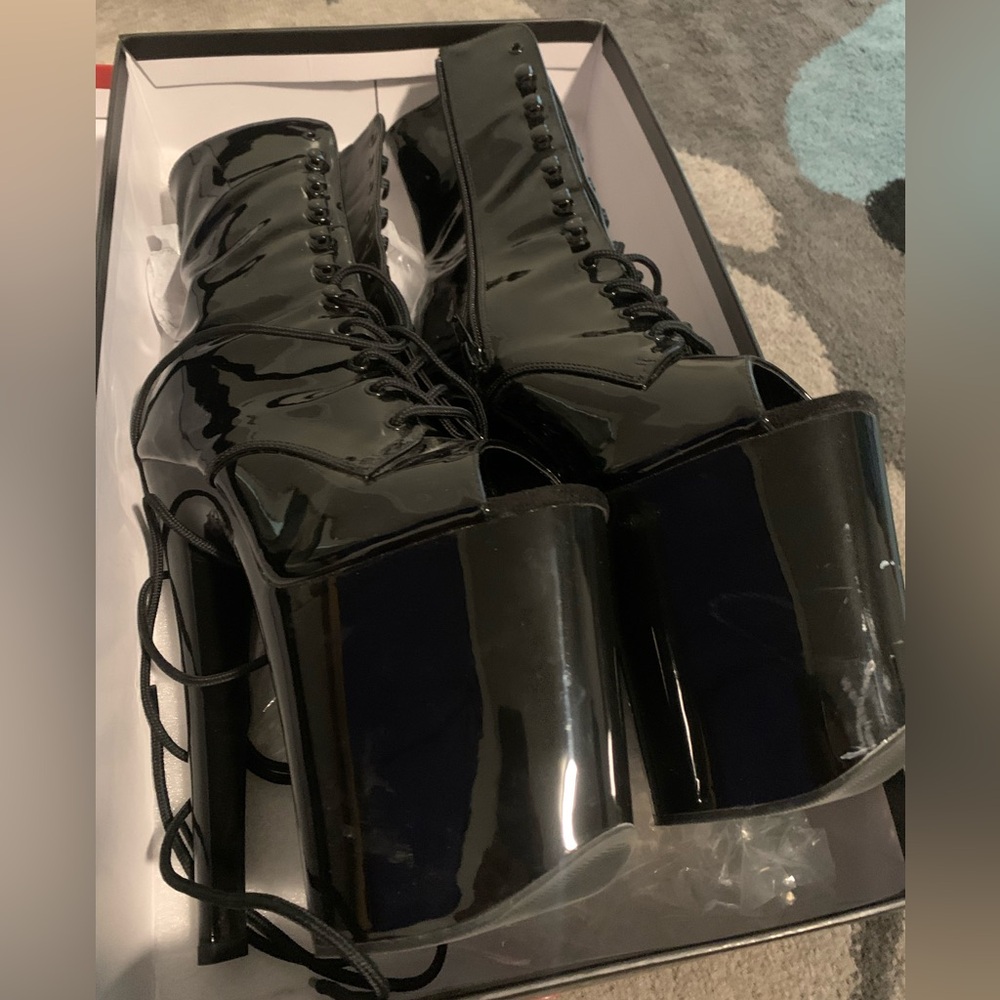 Pleaser Boot Open Toe